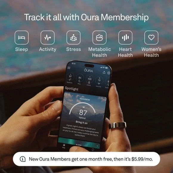 ⚡️👀👇🏻Oura Ring 4 Black - Size 11 - Picture 3 of 11